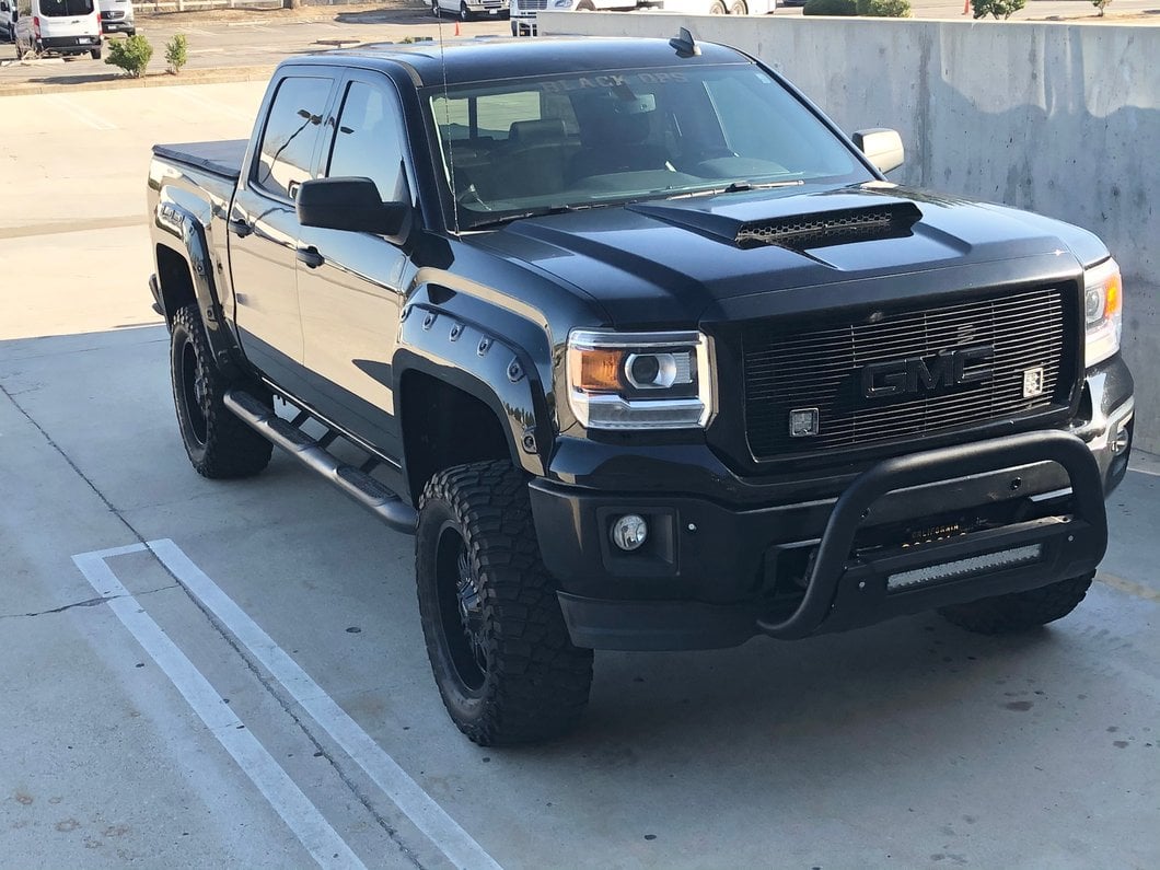 Barricade HD Bull Bar with Skid Plate and 20-Inch LED Dual-Row LED Light Bar; Textured Black (07-18 Silverado 1500)