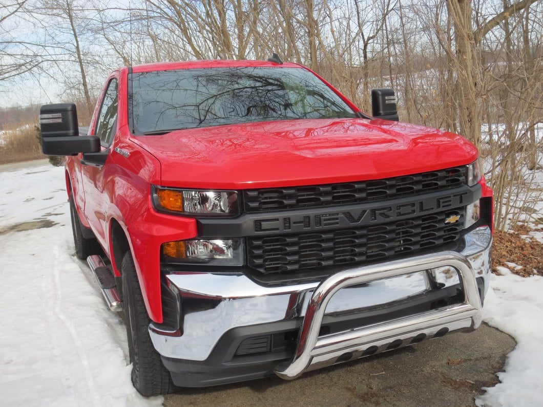 Barricade 3-Inch Bull Bar; Stainless Steel (19-25 Silverado 1500, Excluding ZR2)