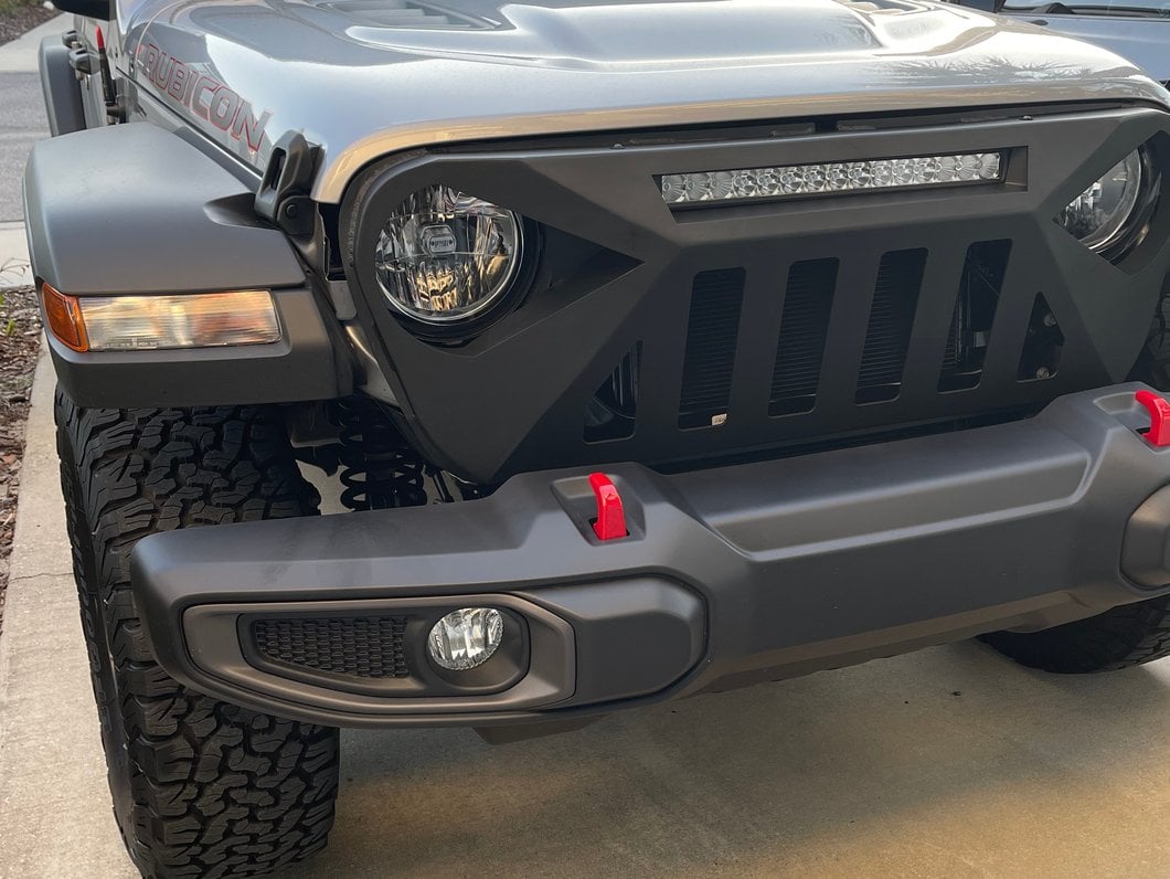 Barricade Dark Star Aluminum Grille with 20-Inch LED Light Bar (18-25 Jeep Wrangler JL)