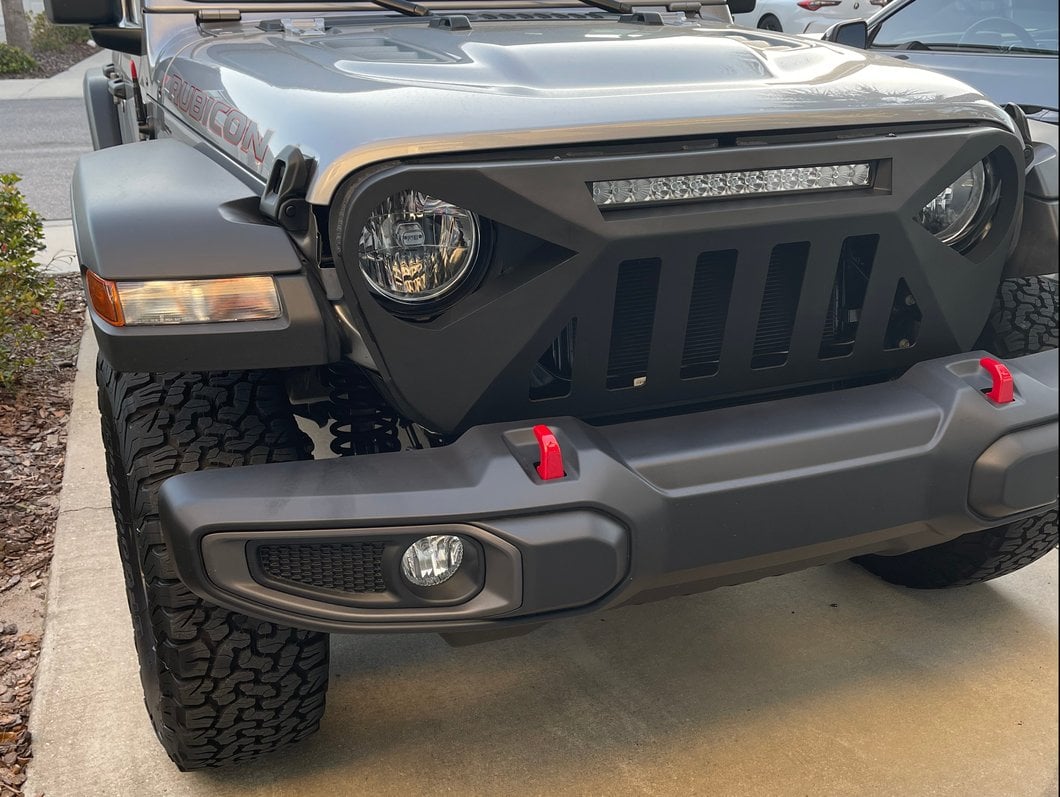 Barricade Dark Star Aluminum Grille with 20-Inch LED Light Bar (18-25 Jeep Wrangler JL)