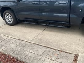 Barricade 3-Inch Side Step Bars; Black (19-25 Silverado 1500 Crew Cab)