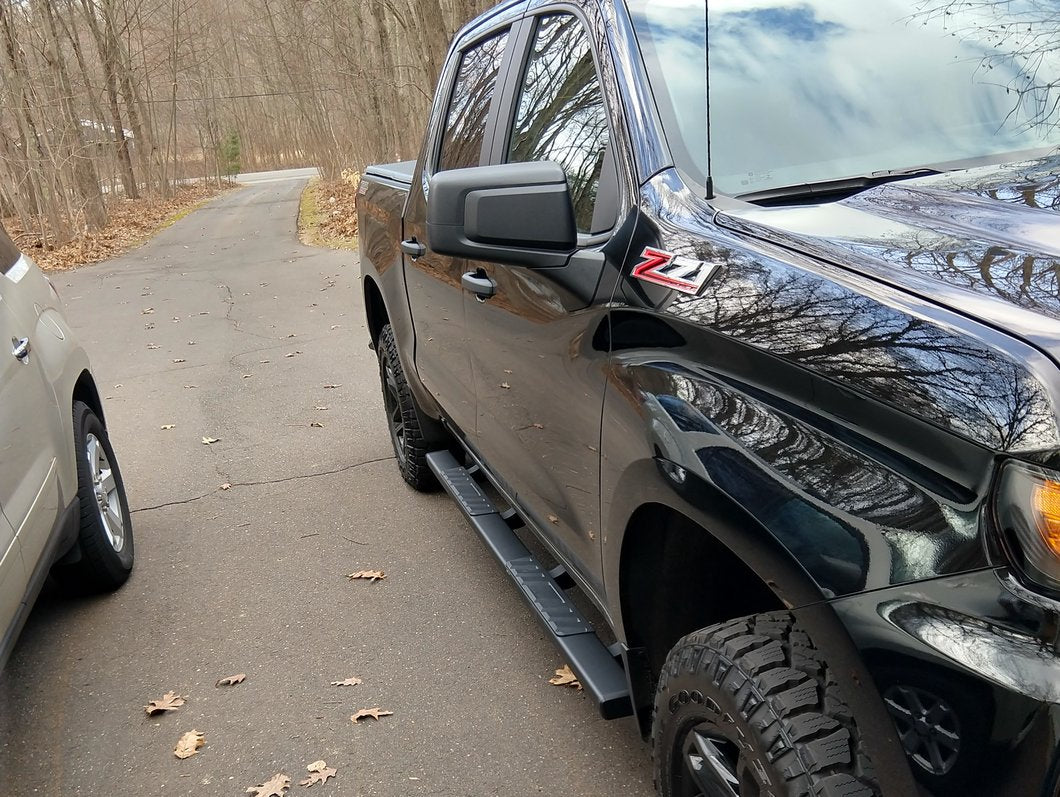 Barricade T4 Side Step Bars; Black (19-25 Silverado 1500 Crew Cab)