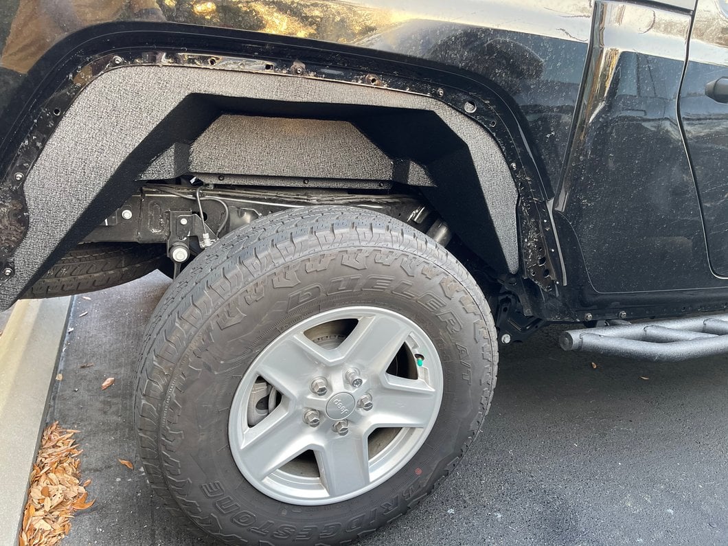 Barricade Aluminum Inner Fender Liners; Rear (20-25 Jeep Gladiator JT)