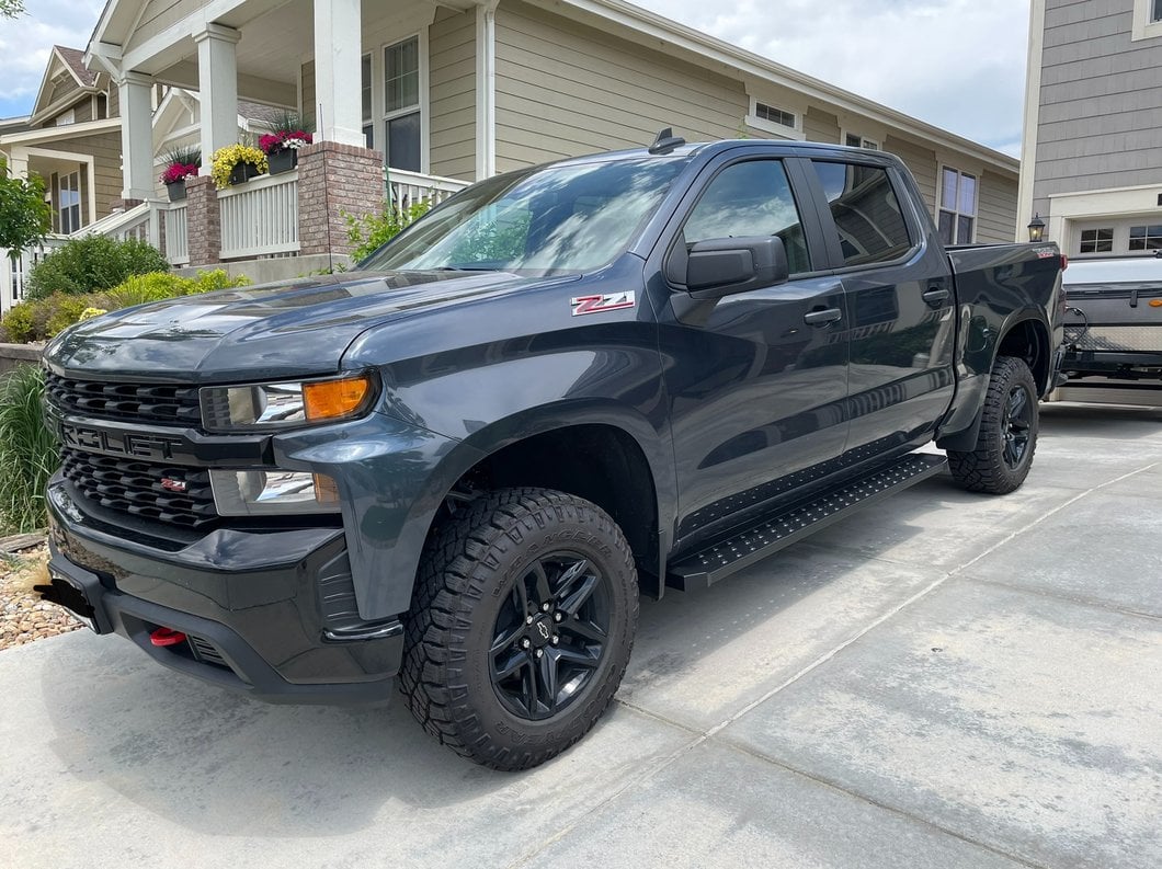 Barricade Rattler Running Boards; Black (19-25 Silverado 1500 Crew Cab)