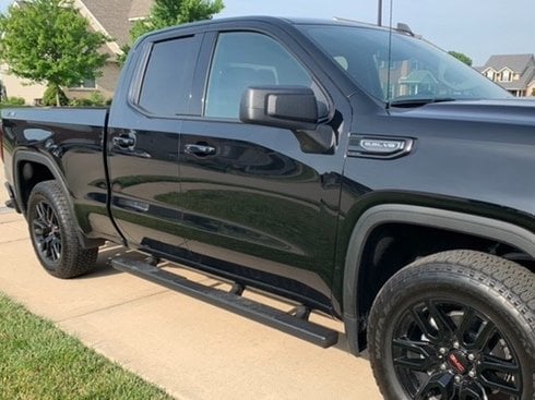 Barricade T4 Side Step Bars; Black (19-25 Sierra 1500 Double Cab)