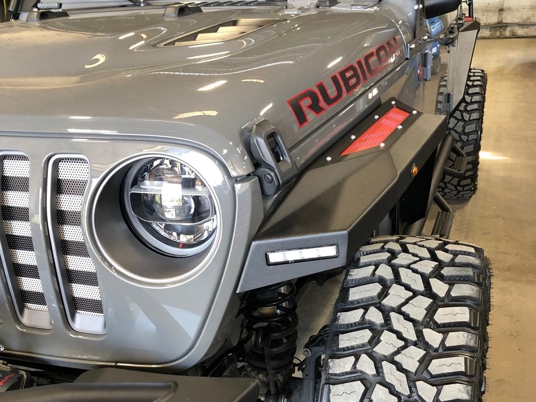 Barricade X-Series Fender Flares; Rear; Red Inserts (18-25 Jeep Wrangler JL)