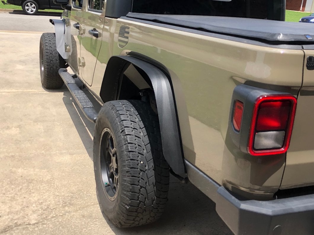 Barricade HD Flat Fender Flares; Rear (20-25 Jeep Gladiator JT)