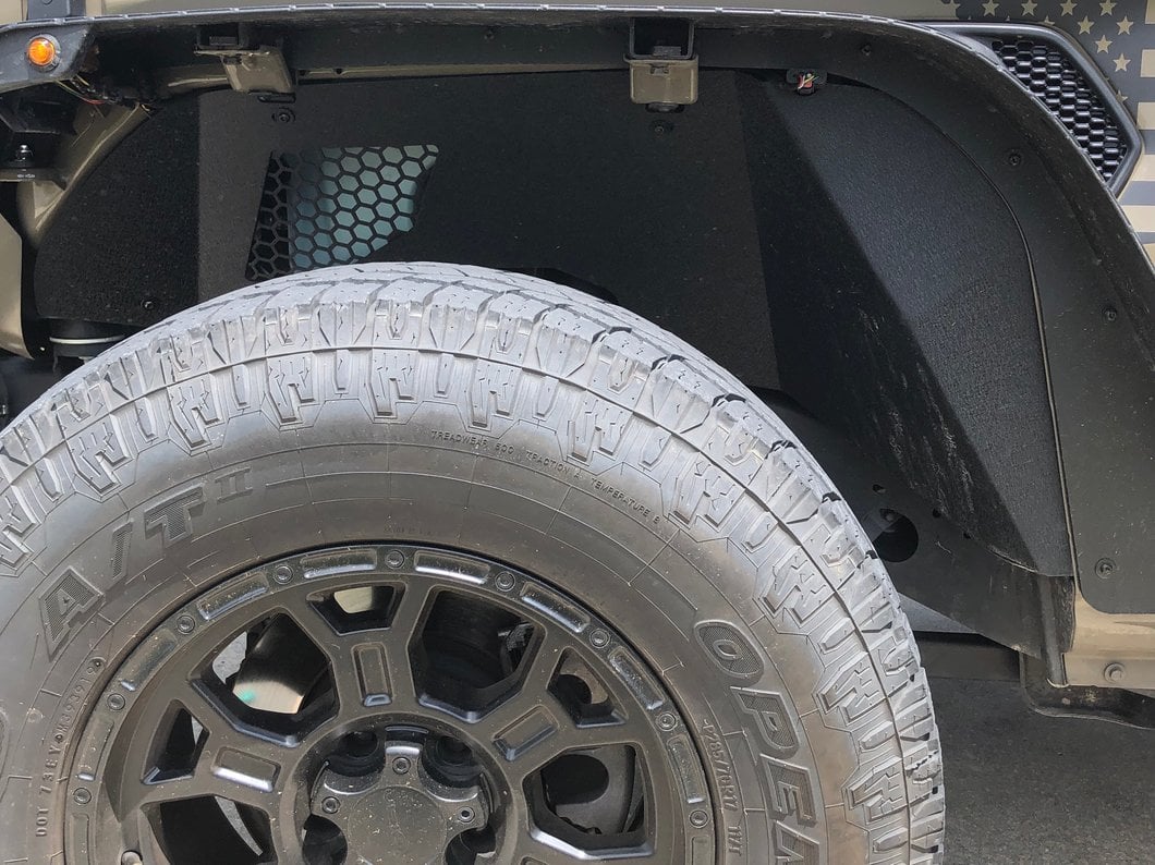 Barricade Aluminum Inner Fender Liners; Rear (20-25 Jeep Gladiator JT)