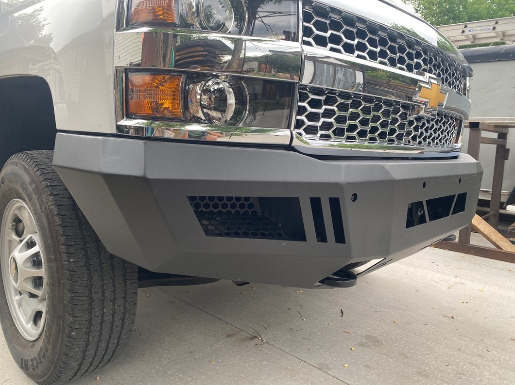 Barricade HD Front Bumper; Textured Black (15-19 Silverado 2500 HD)