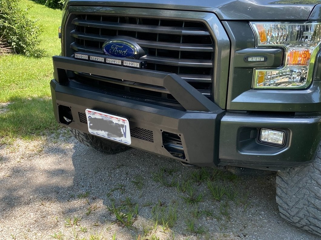 Barricade Stubby HD Front Bumper with Over-Rider Hoop (15-17 F-150, Excluding Raptor)