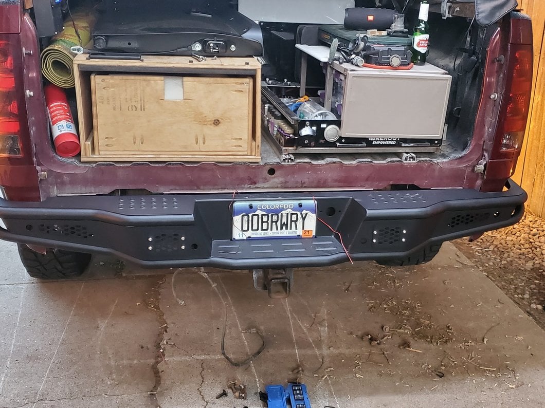Barricade Pre-Runner Rear Bumper with LED Fog Lights (07-18 Sierra 1500)