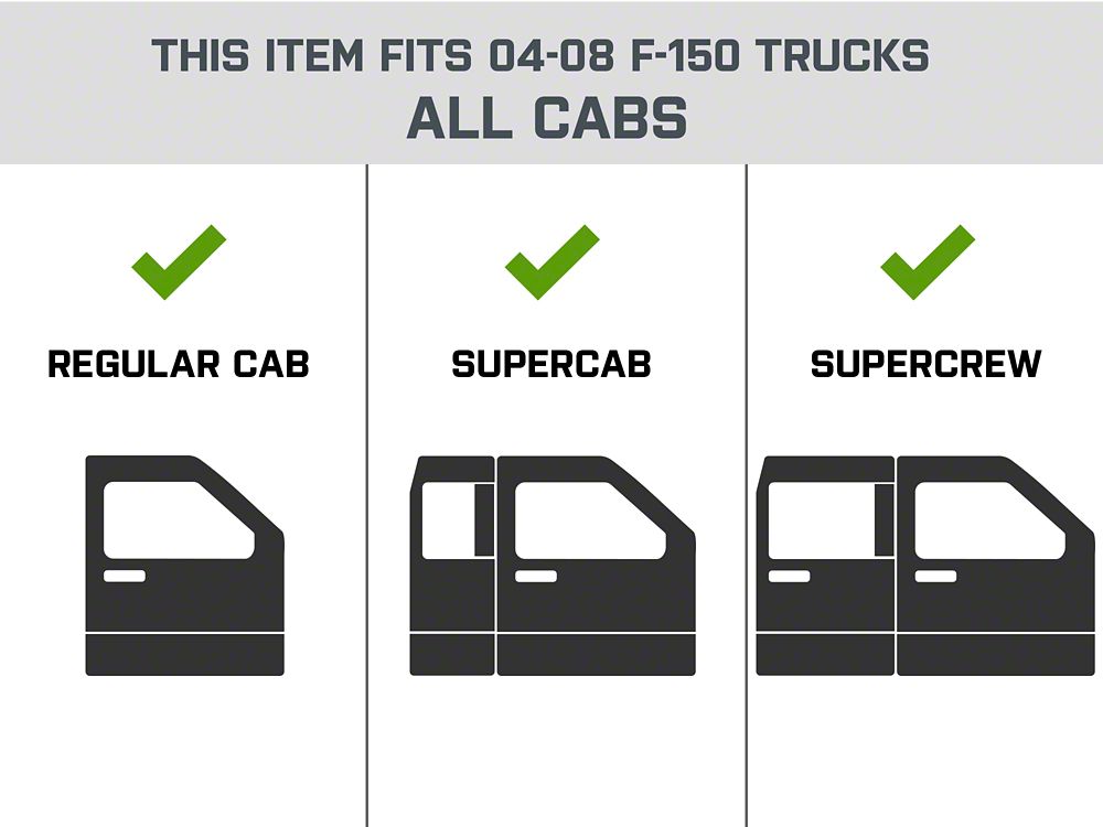 Barricade 3-Inch Side Step Bars; Stainless Steel (04-08 F-150)