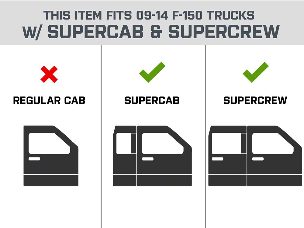 Barricade T4 Side Step Bars; Black (09-14 F-150 SuperCab, SuperCrew)
