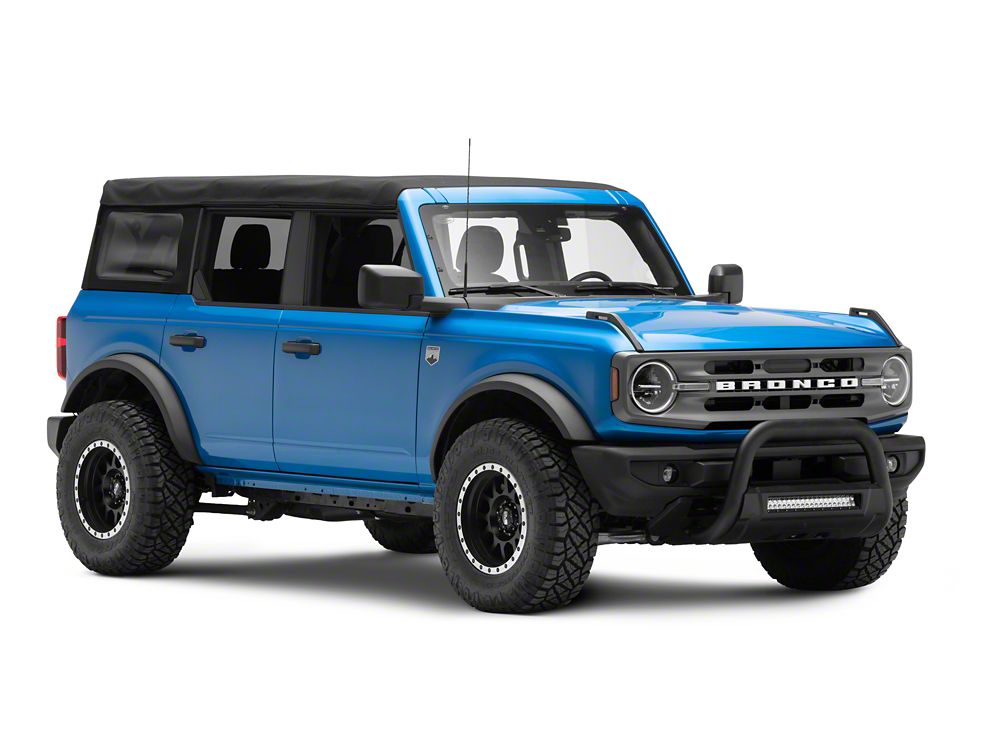 Barricade 3.50-Inch Bull Bar with 20-Inch LED Light Bar; Textured Black (21-25 Bronco)