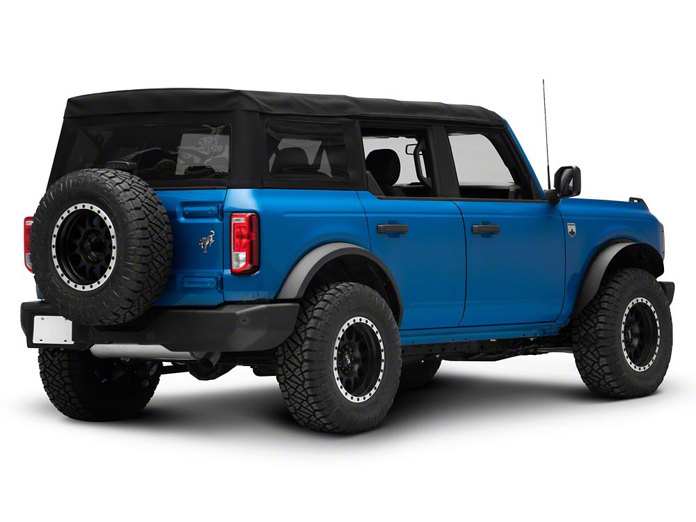Barricade HD Flat Fender Flares; Front (21-25 Bronco, Excluding Everglades, Heritage & Raptor)
