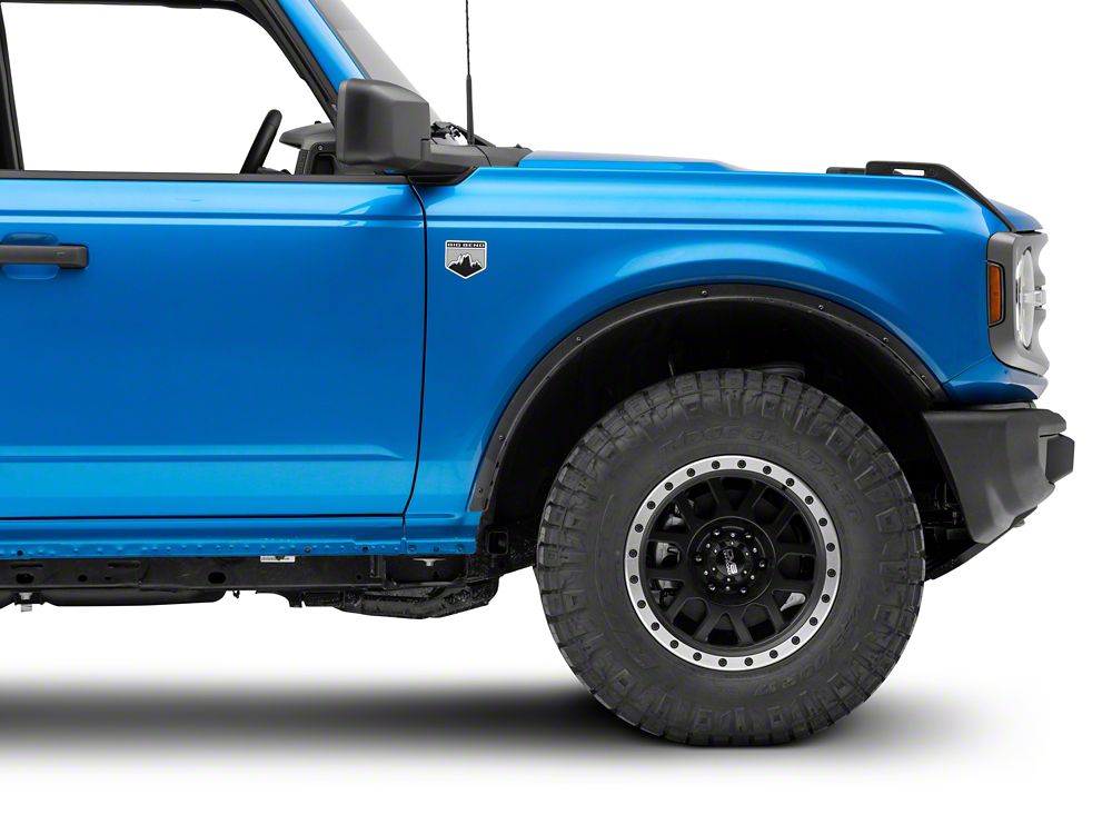 Barricade HD Flat Fender Flares; Front (21-25 Bronco, Excluding Everglades, Heritage & Raptor)
