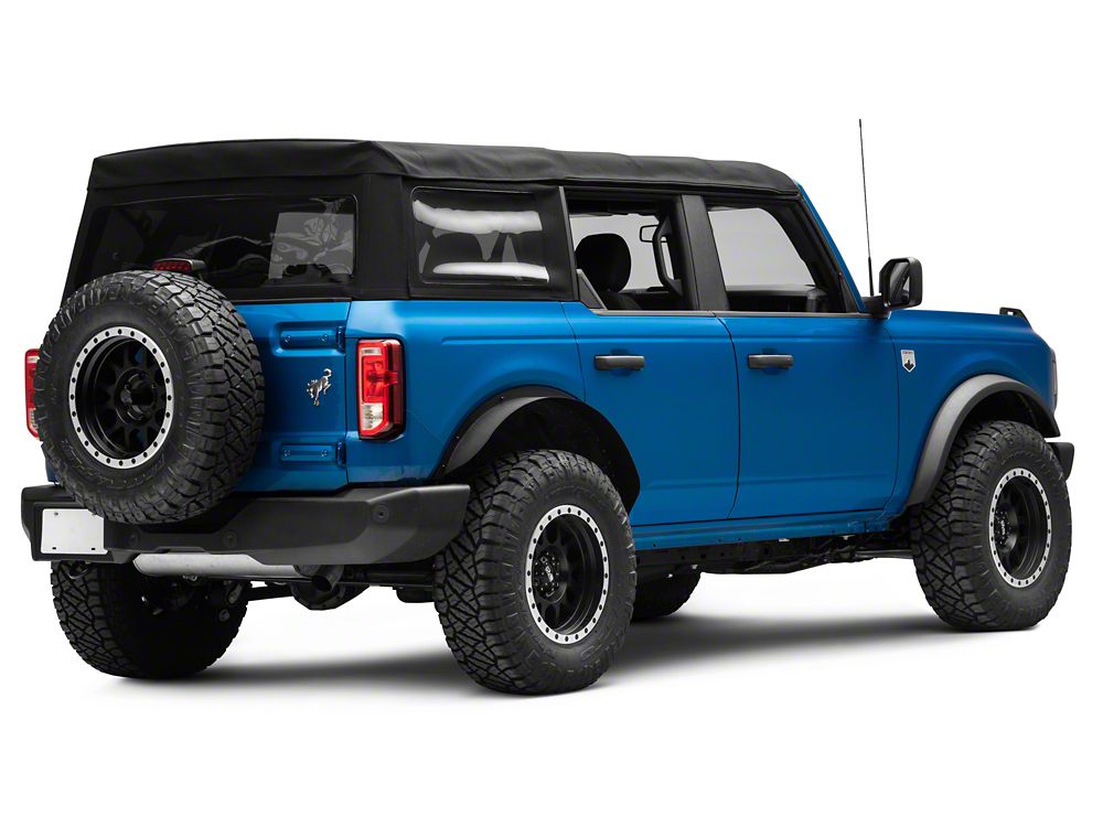 Barricade HD Flat Fender Flares; Rear (21-25 Bronco 4-Door, Excluding Everglades, Heritage & Raptor)