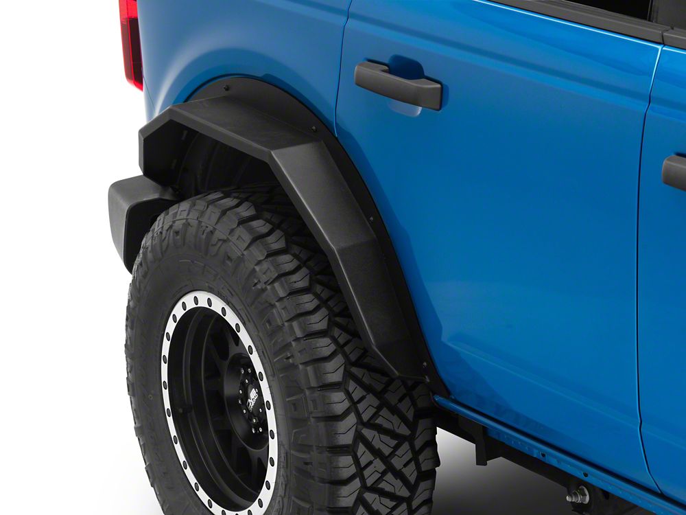 Barricade HD Plate Style Rear Fender Flares (21-25 Bronco 4-Door, Excluding Everglades, Heritage & Raptor)