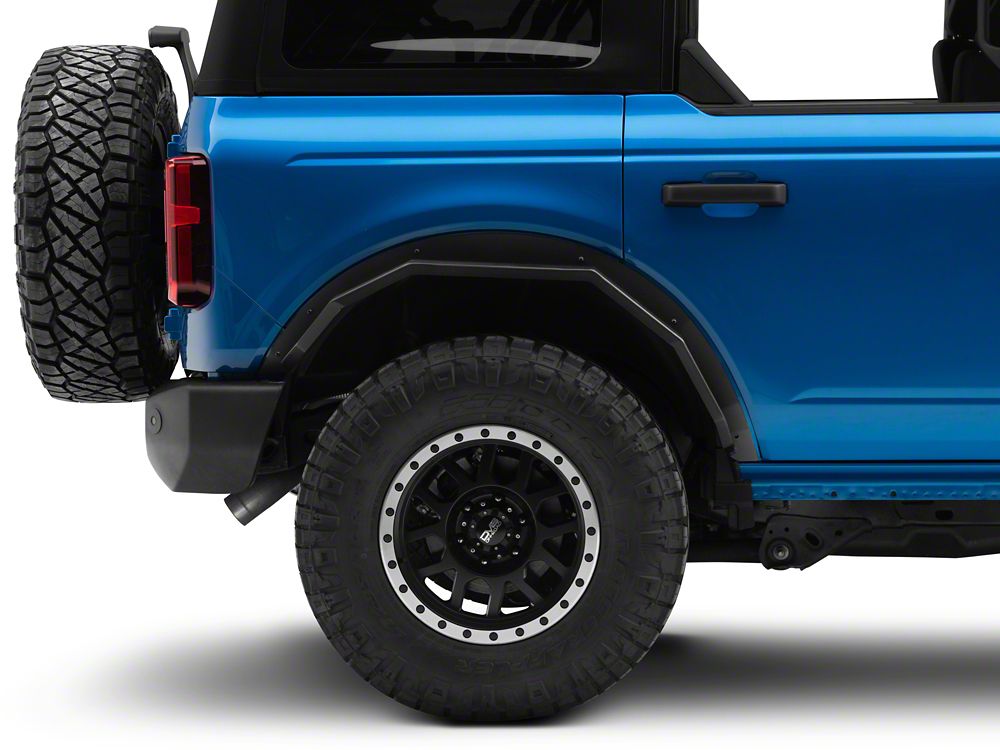 Barricade HD Plate Style Rear Fender Flares (21-25 Bronco 4-Door, Excluding Everglades, Heritage & Raptor)