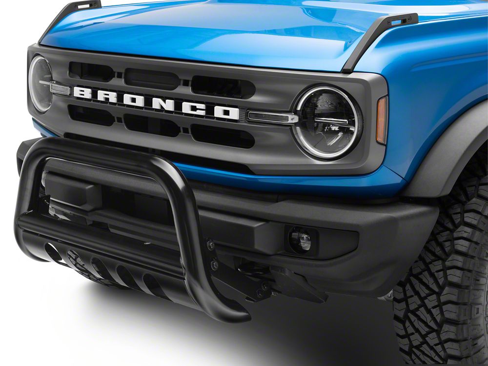 Barricade 3-Inch Bull Bar with Skid Plate; Black (21-25 Bronco)