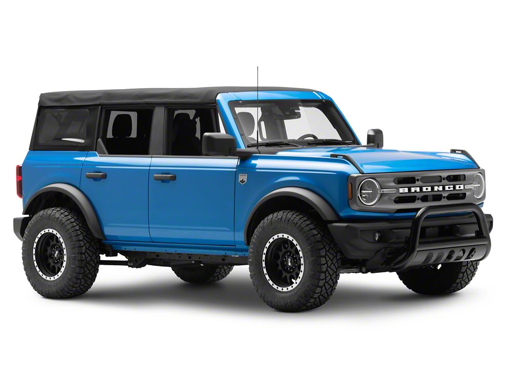 Barricade 3-Inch Bull Bar with Skid Plate; Black (21-25 Bronco)