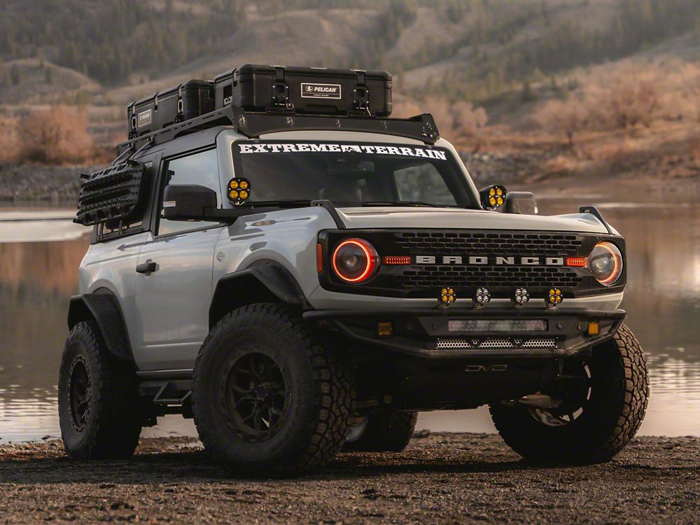 Barricade HD Tubular Fender Flares; Front (21-25 Bronco, Excluding Everglades, Heritage & Raptor)