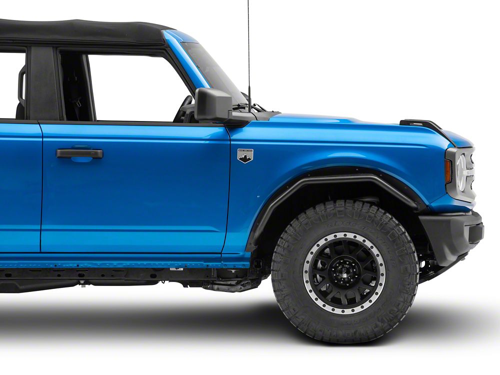 Barricade HD Tubular Fender Flares; Front (21-25 Bronco, Excluding Everglades, Heritage & Raptor)