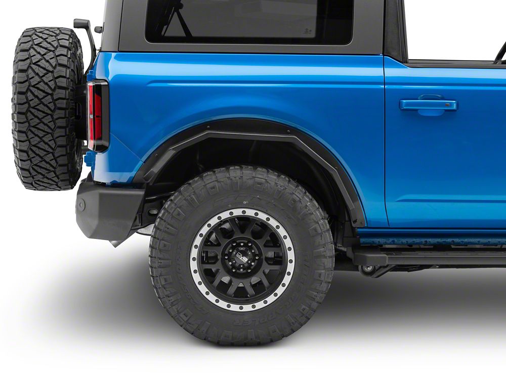 Barricade HD Plate Style Rear Fender Flares (21-25 Bronco 2-Door, Excluding Heritage)
