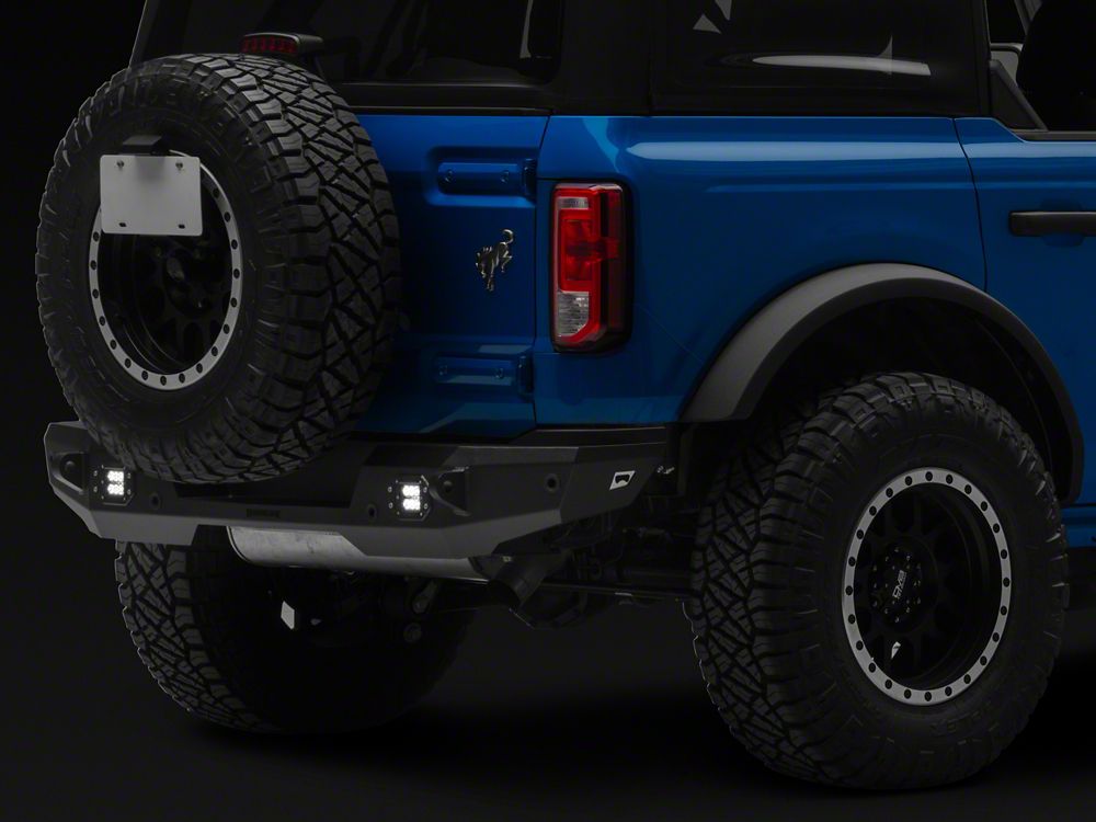 Barricade HD Rear Bumper with LED Fog Lights (21-25 Bronco, Excluding Raptor)
