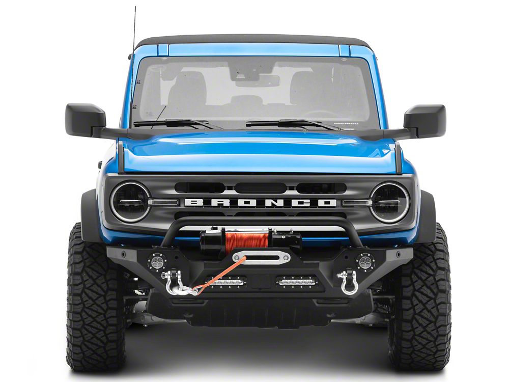Barricade Trail Force HD Front Bumper with LED Fog Lights (21-25 Bronco, Excluding Raptor)
