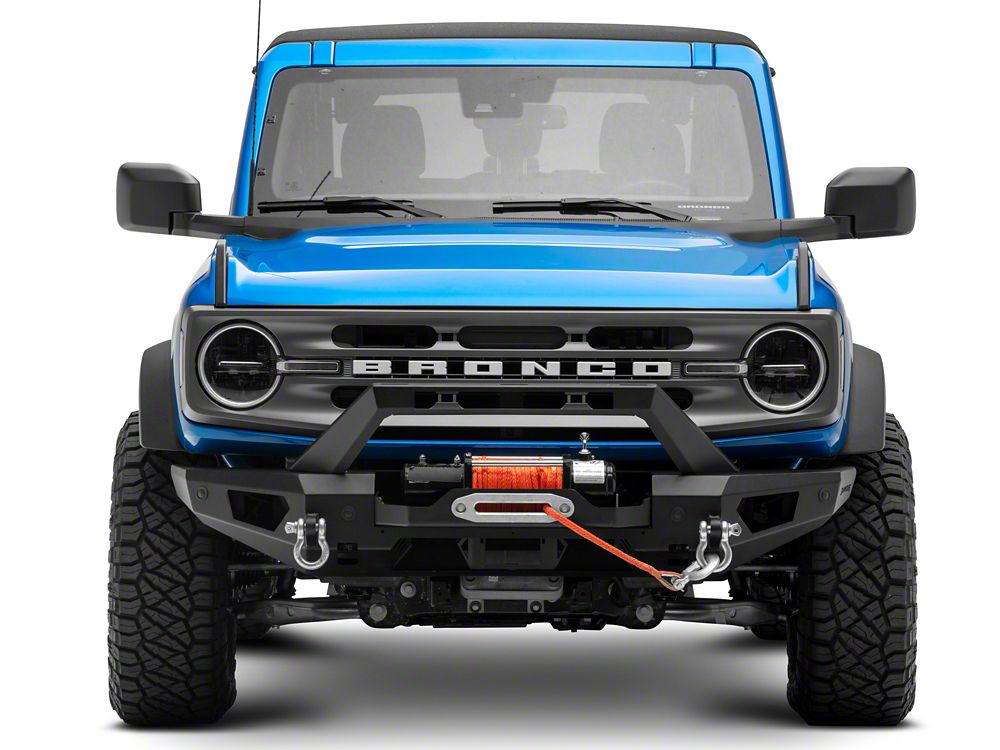 Barricade HD Plate Style Full Width Front Bumper with Winch Mount (21-25 Bronco, Excluding Raptor)