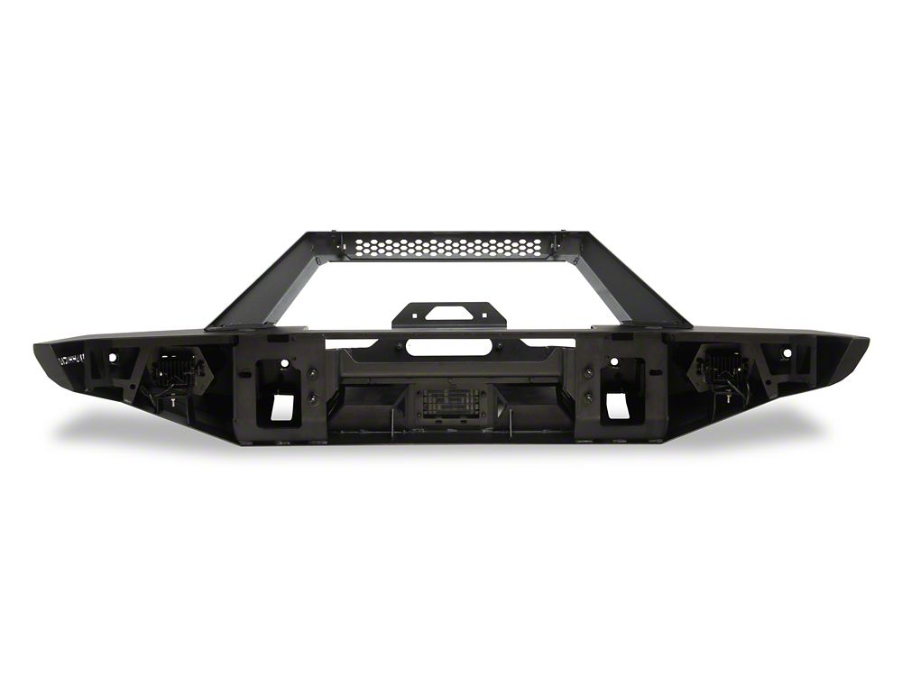 Barricade HD Plate Style Full Width Front Bumper with Winch Mount and LED Fog Lights (21-25 Bronco, Excluding Raptor)