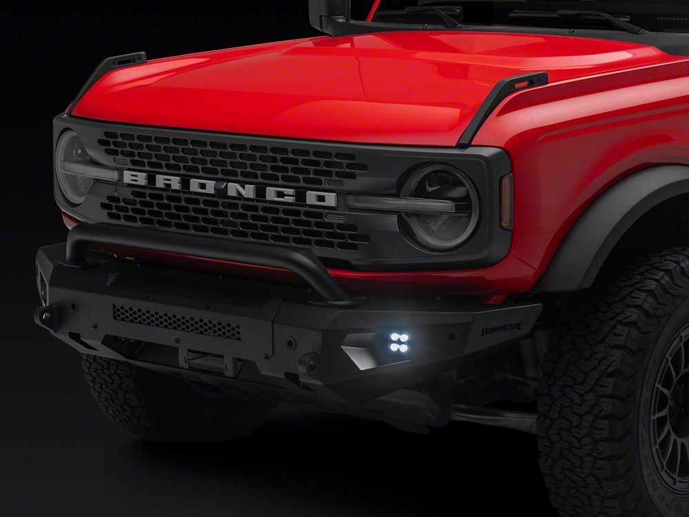 Barricade HD Plate Style Full Width Front Bumper with LED Fog Lights (21-25 Bronco, Excluding Raptor)