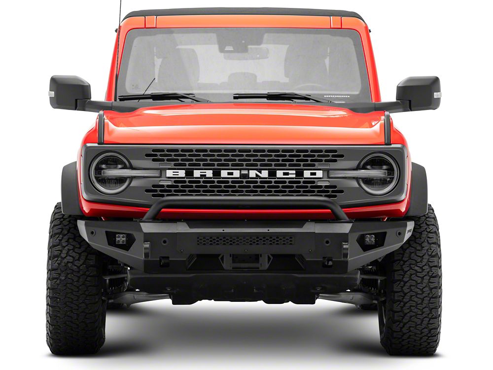 Barricade HD Plate Style Full Width Front Bumper with LED Fog Lights (21-25 Bronco, Excluding Raptor)