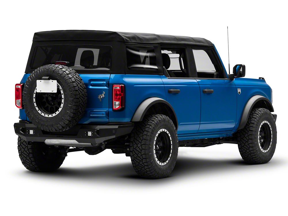 Barricade HD Plate Style Full Width Rear Bumper with LED Fog Lights (21-25 Bronco, Excluding Raptor)