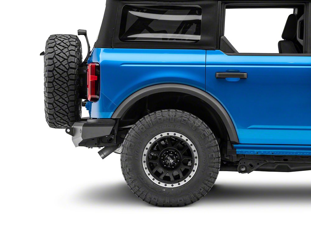 Barricade HD Plate Style Full Width Rear Bumper with LED Fog Lights (21-25 Bronco, Excluding Raptor)