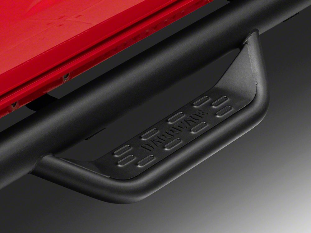 Barricade Tubular Drop Steps; Fine Textured Black (21-25 Bronco 4-Door)