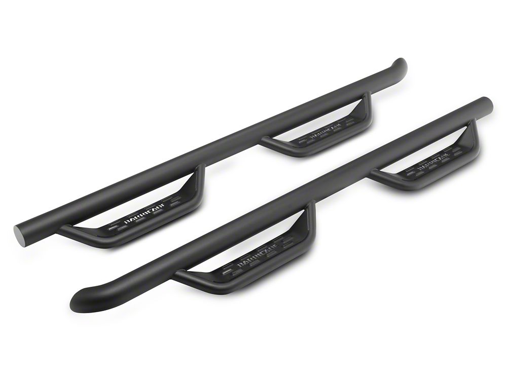 Barricade Tubular Drop Steps; Fine Textured Black (21-25 Bronco 4-Door)