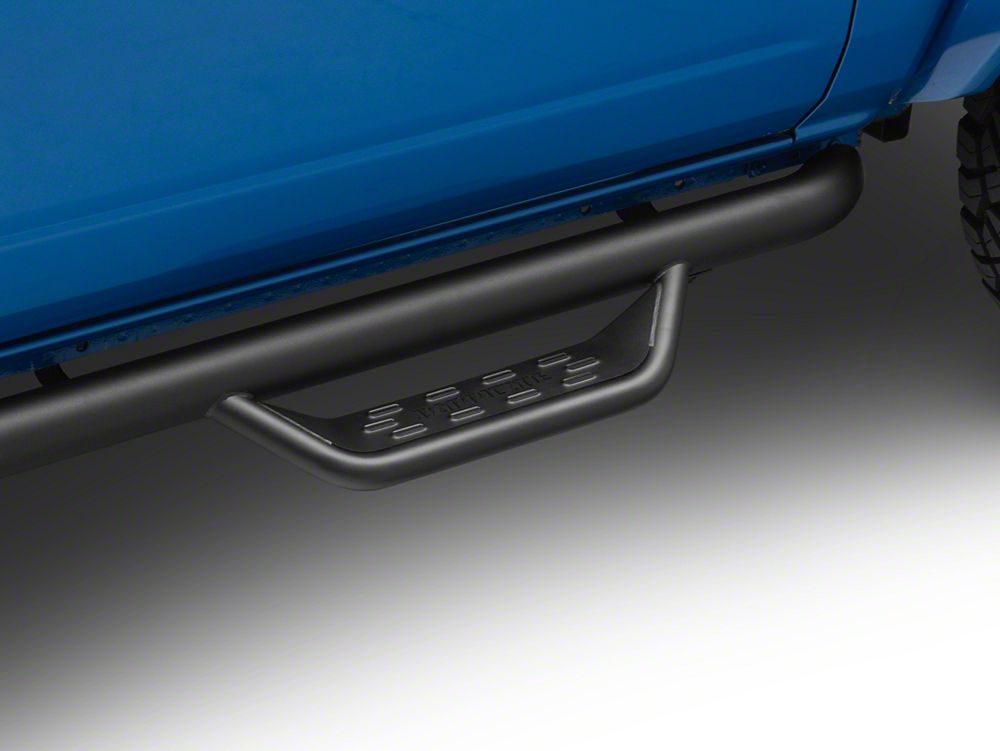 Barricade Tubular Drop Steps; Fine Textured Black (21-25 Bronco 2-Door)