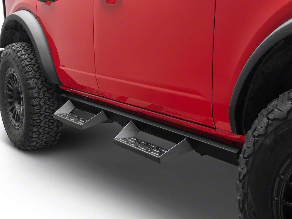 Barricade Canyon Drop Steps; Textured Black (21-25 Bronco 4-Door)