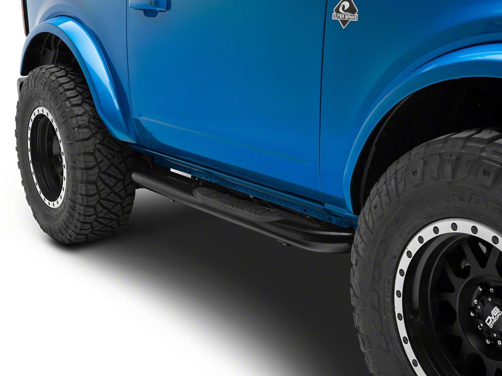 Barricade 3-Inch Side Step Bars; Black (21-25 Bronco 2-Door)