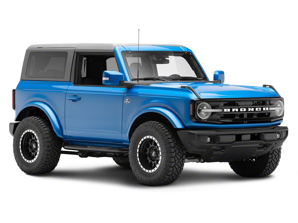 Barricade 3-Inch Side Step Bars; Black (21-25 Bronco 2-Door)