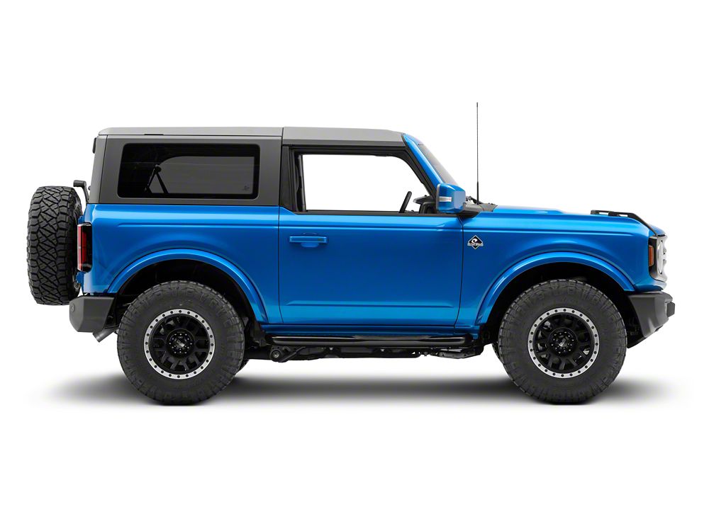 Barricade 3-Inch Side Step Bars; Black (21-25 Bronco 2-Door)