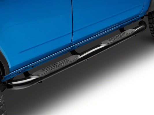Barricade 3-Inch Side Step Bars; Black (21-25 Bronco 4-Door)
