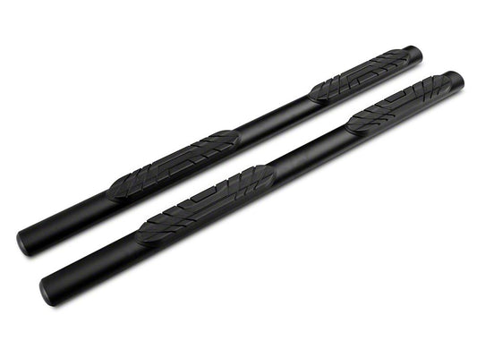 Barricade 4-Inch Oval Straight Side Step Bars; Light Textured Black (21-25 Bronco 4-Door)
