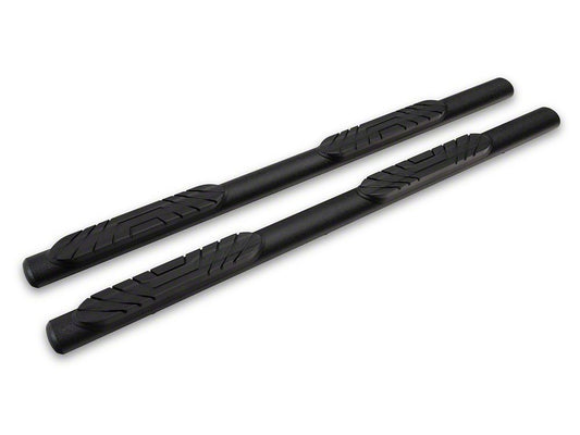 Barricade 4-Inch Oval Straight Side Step Bars; Heavy Textured Black (21-25 Bronco 4-Door)