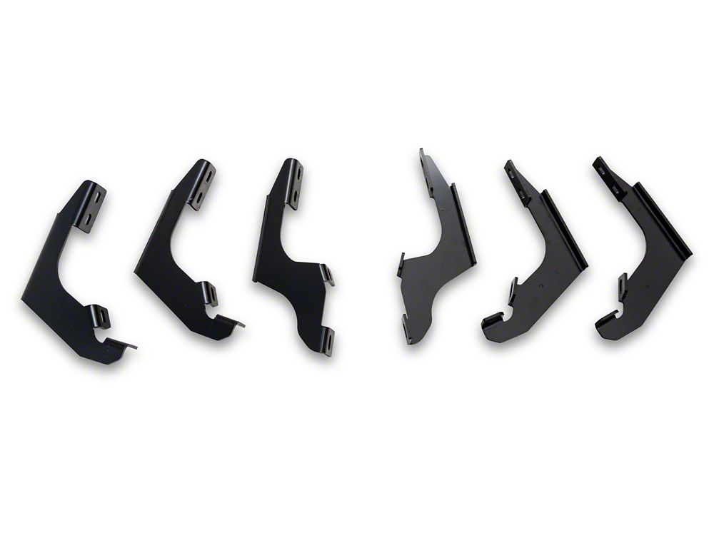 Barricade 4-Inch Oval Straight Side Step Bars; Heavy Textured Black (21-25 Bronco 4-Door)