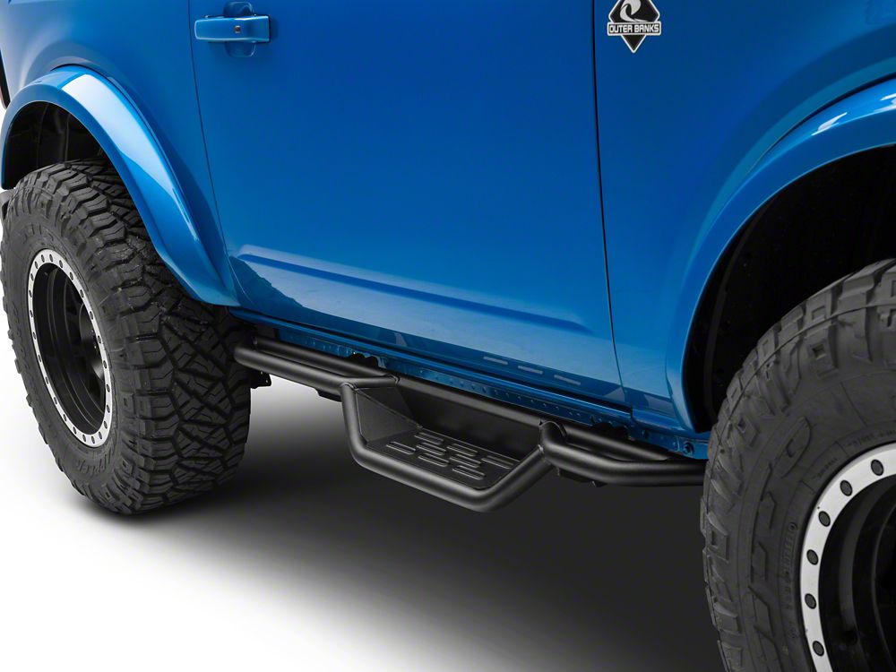 Barricade NB1 Running Boards; Textured Black (21-25 Bronco 2-Door)