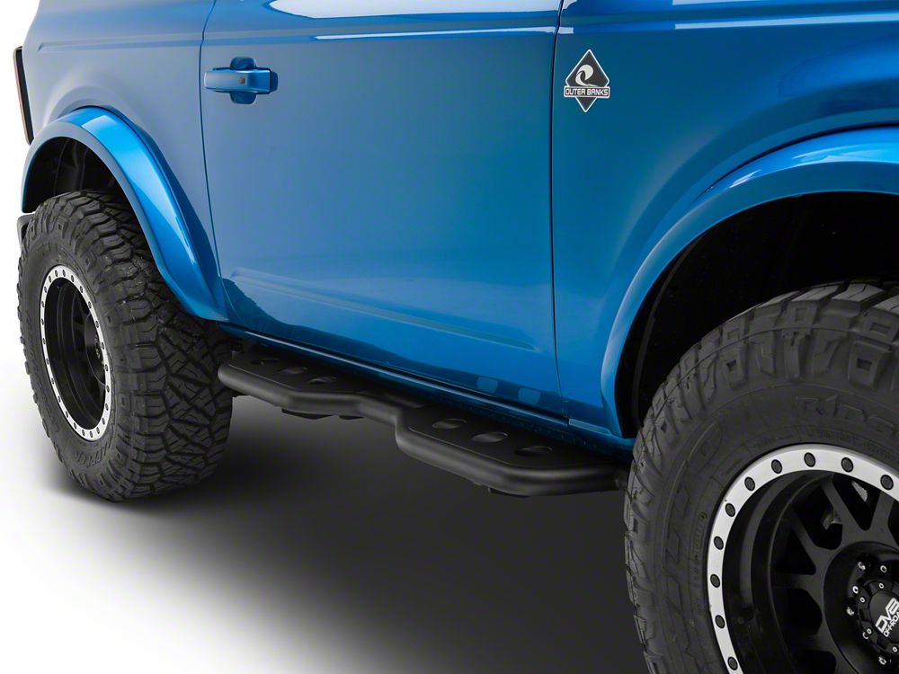 Barricade HD Rocker Steps; Textured Black (21-25 Bronco 2-Door)