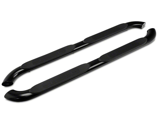 Barricade 4-Inch Oval Bent End Side Step Bars; Black (19-23 Ranger SuperCab)